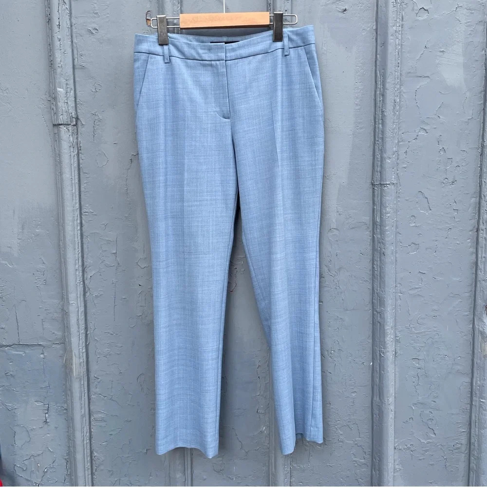 Marc Cain Blue Wool Blend Crop Trousers,  size “N2” (US6)